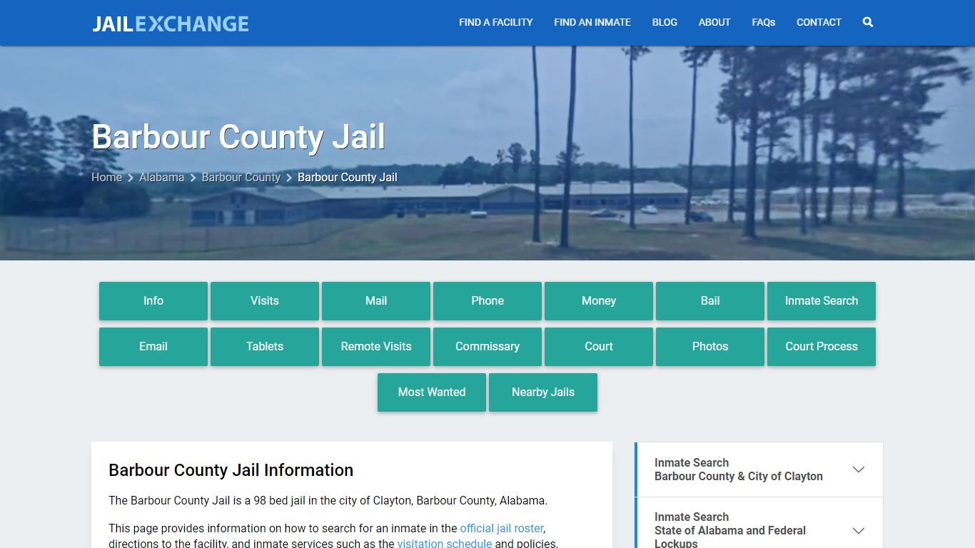 Barbour County Jail, AL Inmate Search, Information
